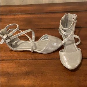 Tahari sparkly silver toddler 10 dress shoes